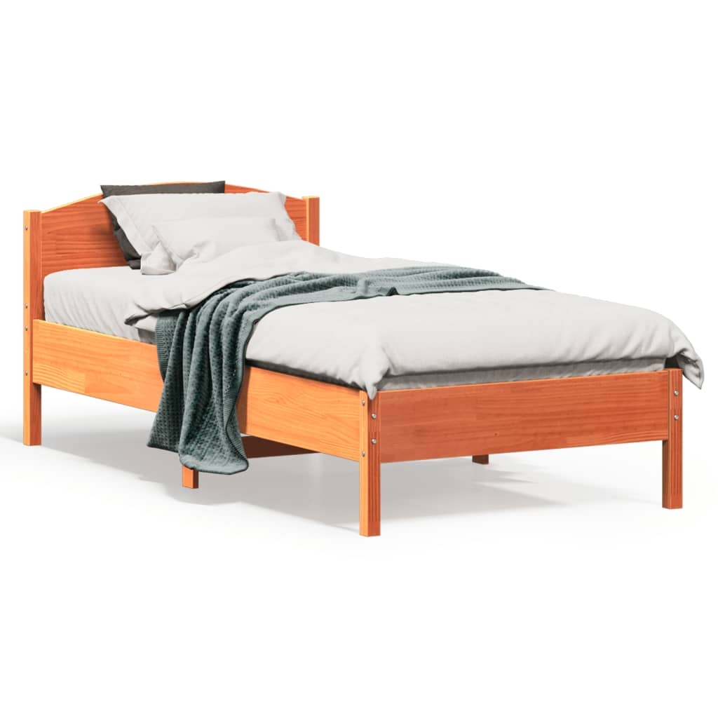Grenen Bedframe 90x190 cm Wasbruin - NU 55% Korting!