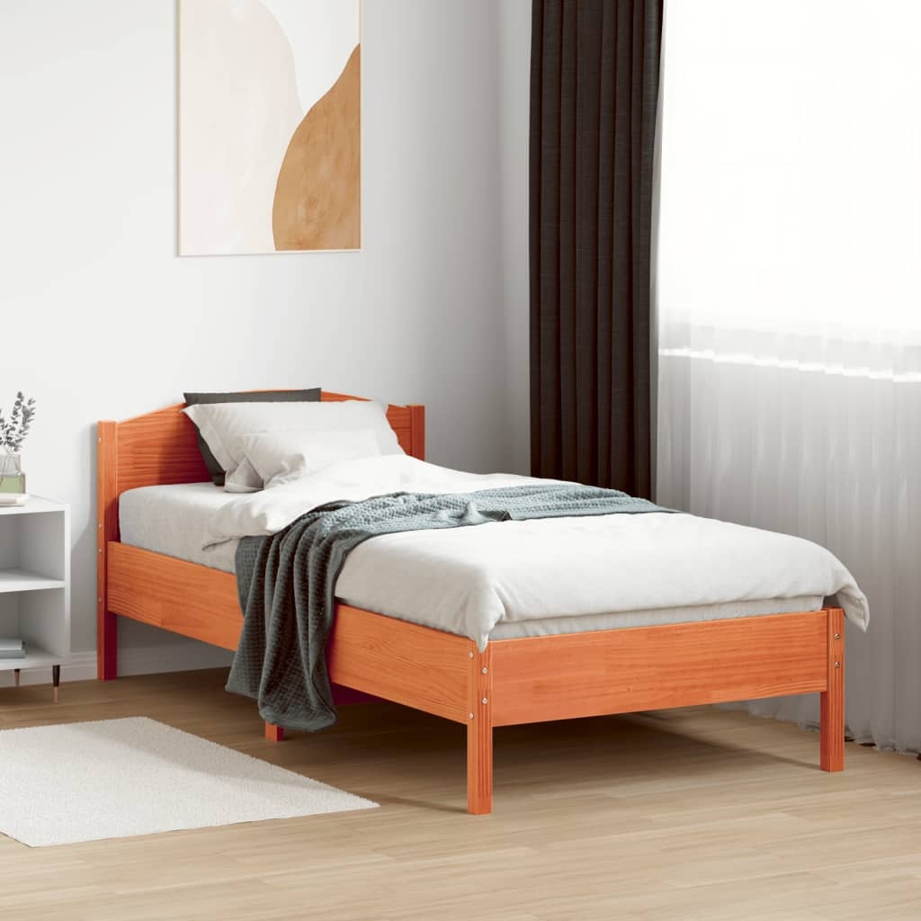 Grenen Bedframe 90x190 cm Wasbruin - NU 55% Korting!