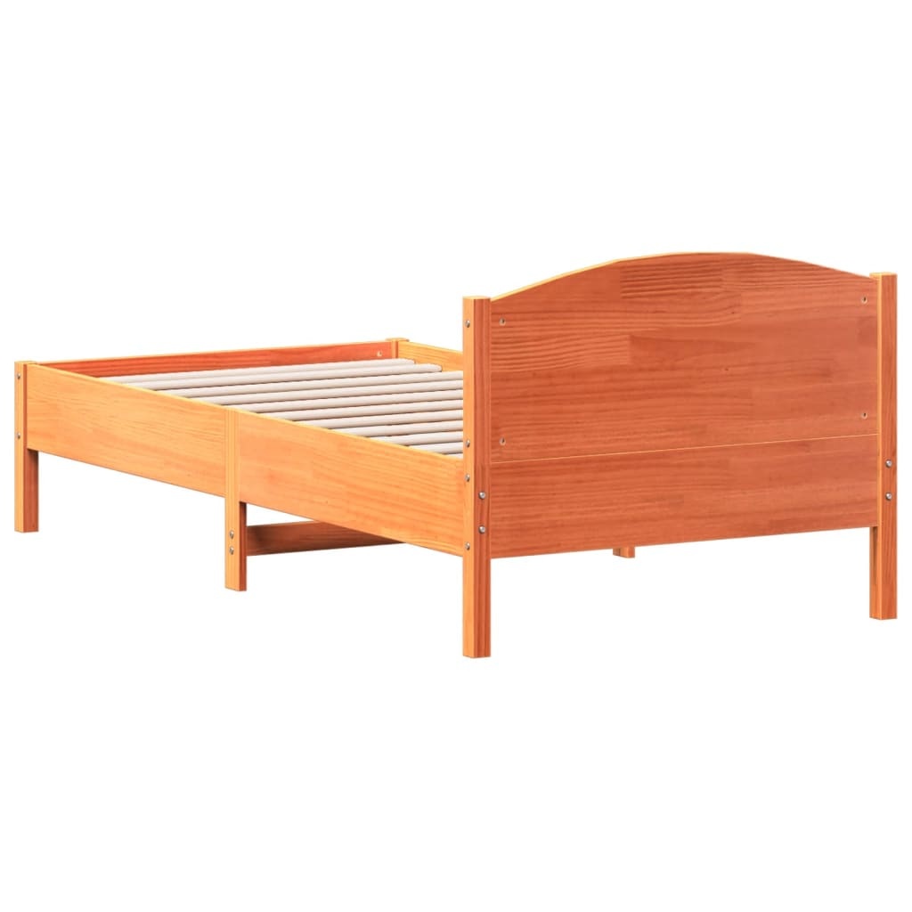 Grenen Bedframe 90x190 cm Wasbruin - NU 55% Korting!
