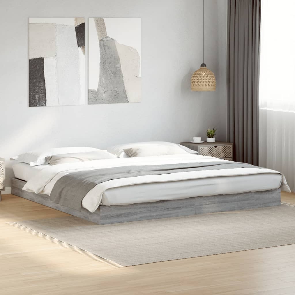 Bedframe 180x200 Sonoma Grijs - 40% Korting! (Retour)