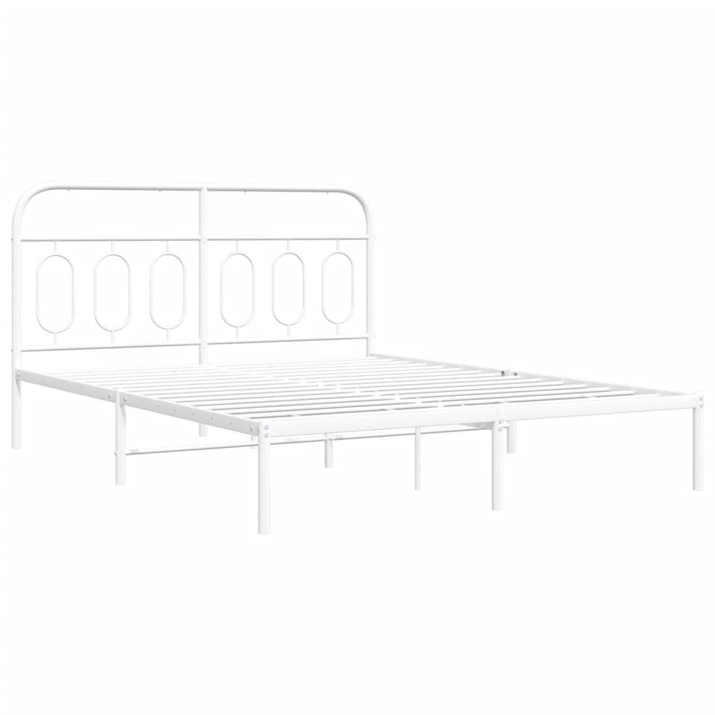 vidaXL Bedframe 150x200 Wit - 55% Korting! (Lichte schade)