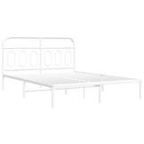 vidaXL Bedframe 150x200 Wit - 55% Korting! (Lichte schade)