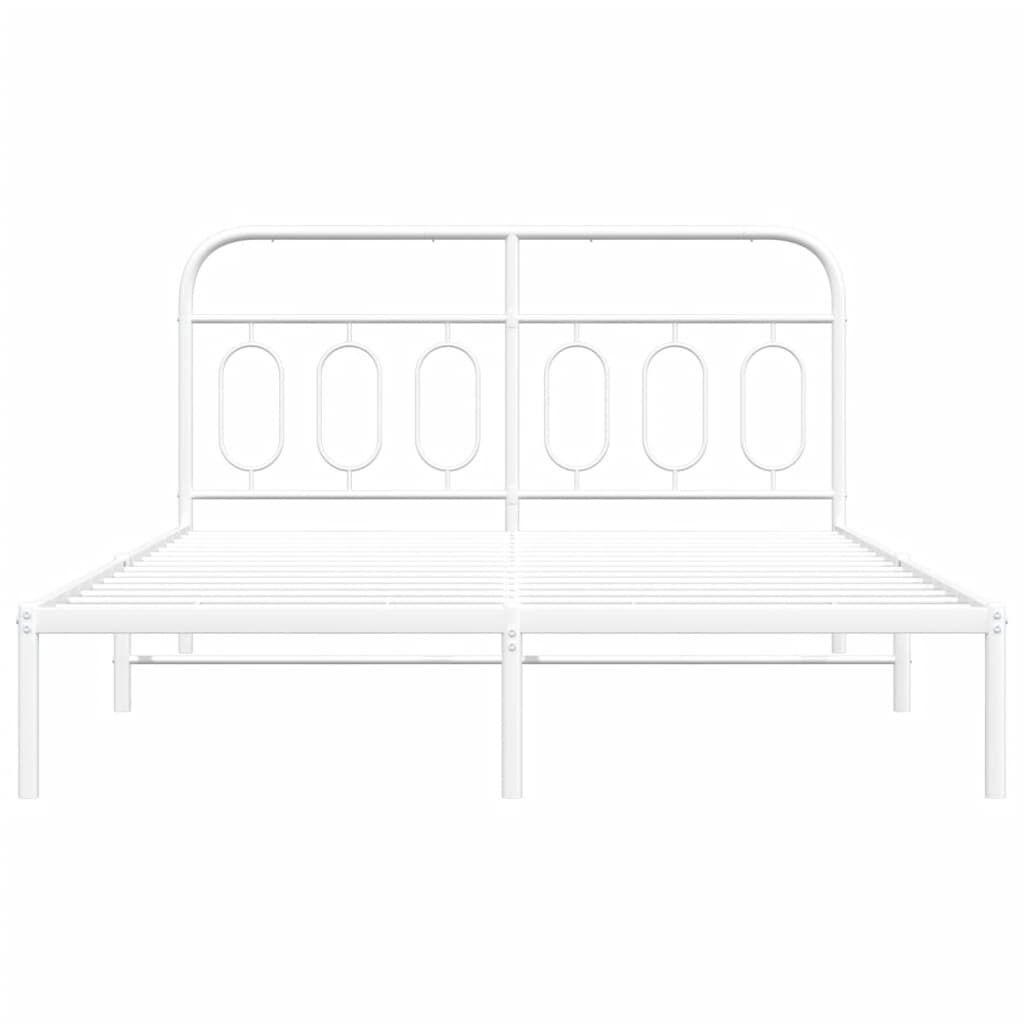 vidaXL Bedframe 150x200 Wit - 55% Korting! (Lichte schade)