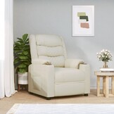 vidaXL Verstelbare Fauteuil Crème - 40% Korting!