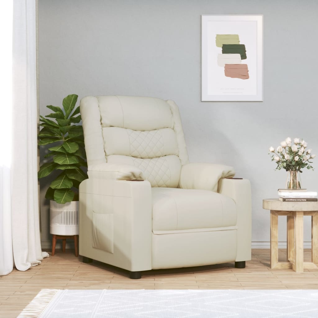 vidaXL Verstelbare Fauteuil Crème - 40% Korting!