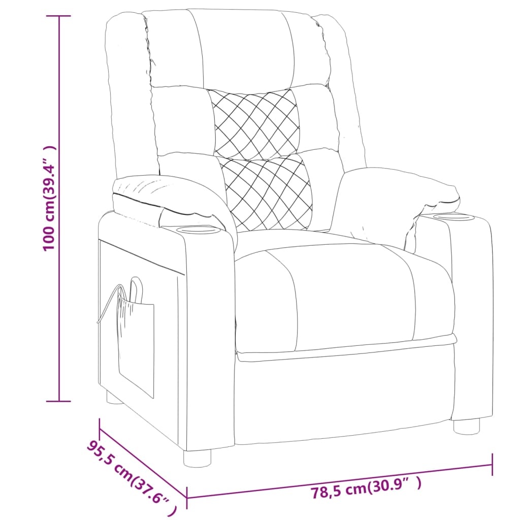 vidaXL Verstelbare Fauteuil Crème - 40% Korting!