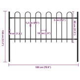 Tuinhek Staal Zwart 1.8m - 60% Korting! (Retourproduct)