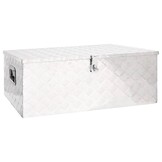 vidaXL Opbergbox 100cm Zilver - 55% Korting! (Krasjes)