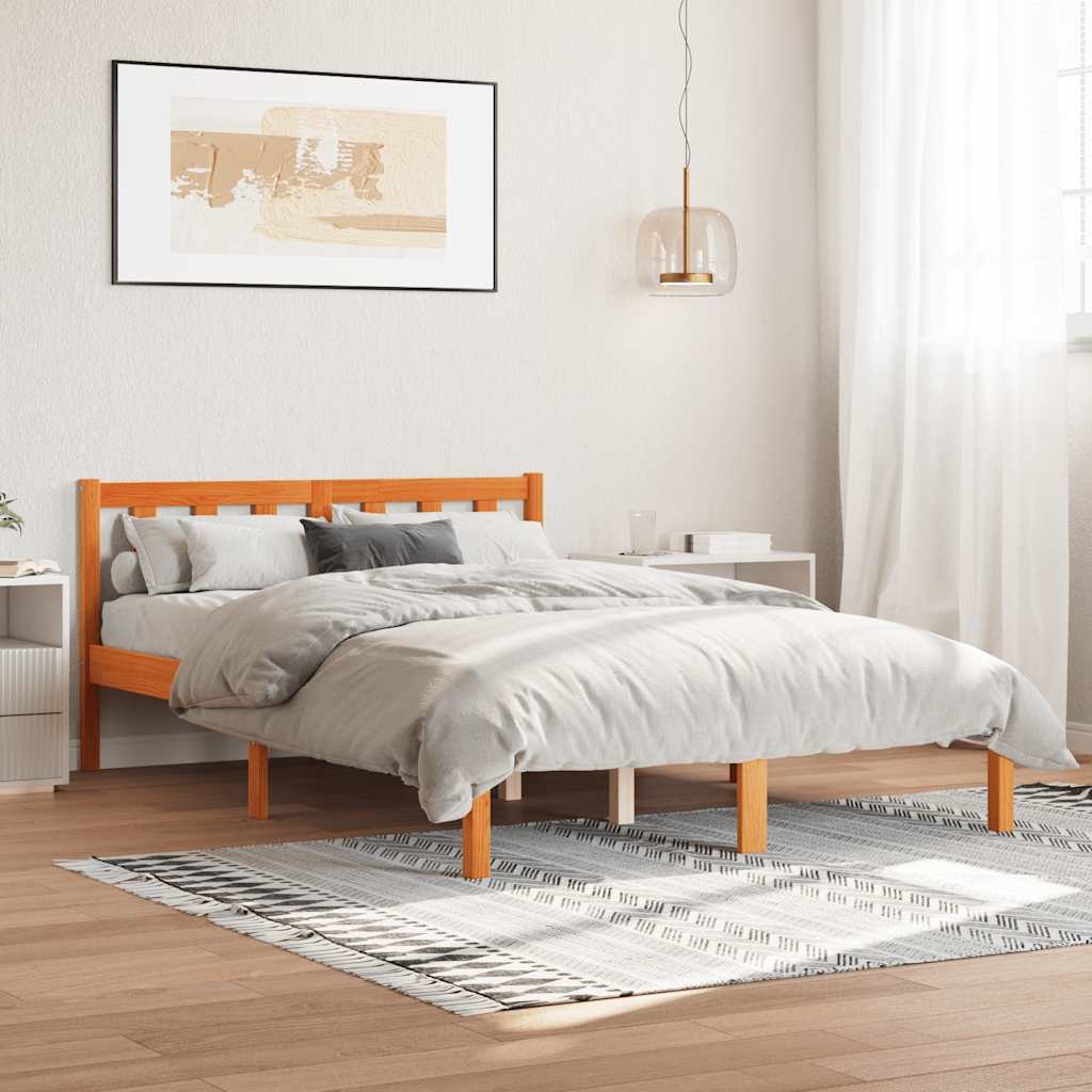 Grenen Bedframe 120x200 Wasbruin - Retourdeal! 40% Korting
