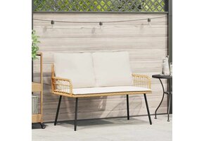 VidaXL Tuinbank Bruin Metaal + Kussen -35%! Showmodel