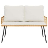 VidaXL Tuinbank Bruin Metaal + Kussen -35%! Showmodel