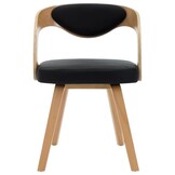 vidaXL Eetkamerstoelen (2x) - Gebogen Hout & Kunstleer - 40% Korting!