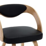 vidaXL Eetkamerstoelen (2x) - Gebogen Hout & Kunstleer - 40% Korting!