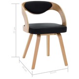 vidaXL Eetkamerstoelen (2x) - Gebogen Hout & Kunstleer - 40% Korting!