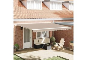 vidaXL Zonnescherm Doek Beige 450x350cm - 40% Korting!