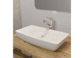 Keramische Wasbak 71x39 Wit - Luxe! 40% Korting!