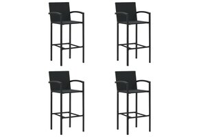 VidaXL Barkrukken (4 st) Zwart - 55% Korting! Krasjes