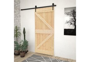 vidaXL Grenen Deur 80x210cm - Massief Hout - 40% Korting!