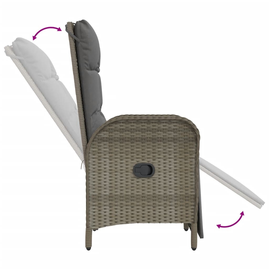 Tuinstoelen Set met Tafel - Grijs Rattan - 40% Korting!