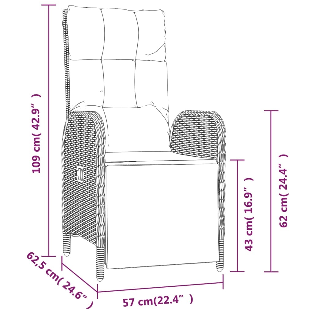 Tuinstoelen Set met Tafel - Grijs Rattan - 40% Korting!