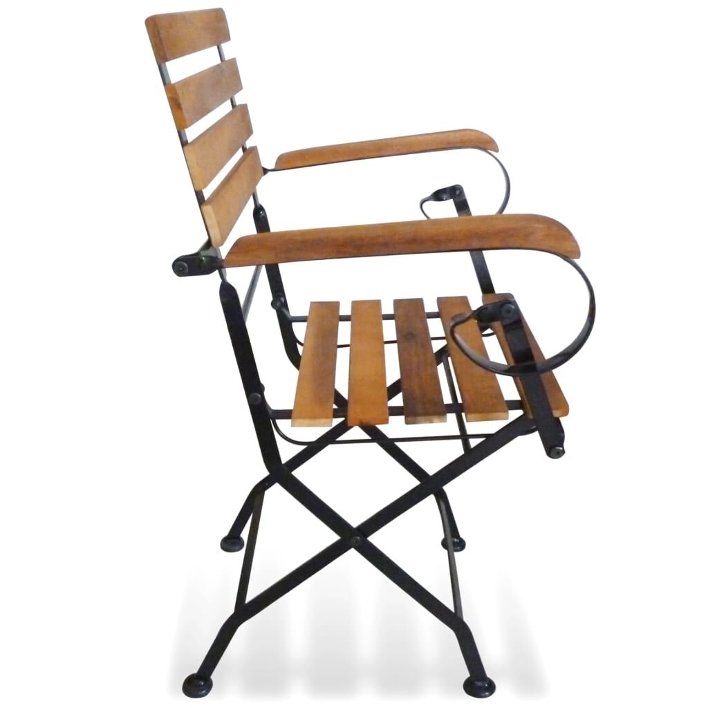 VidaXL Tuinstoelen (2 st) Acaciahout & Staal -40%