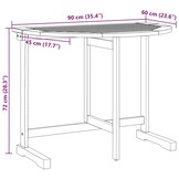 vidaXL Balkontafel Acaciahout Inklapbaar - 40% Korting!