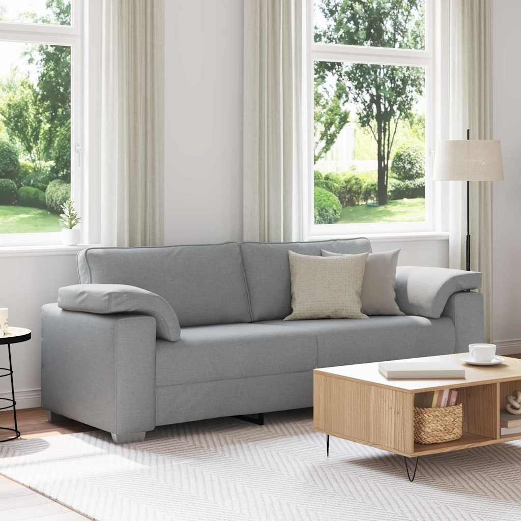 Lichtgrijze Bank - 219cm - 40% Korting! (Retour)