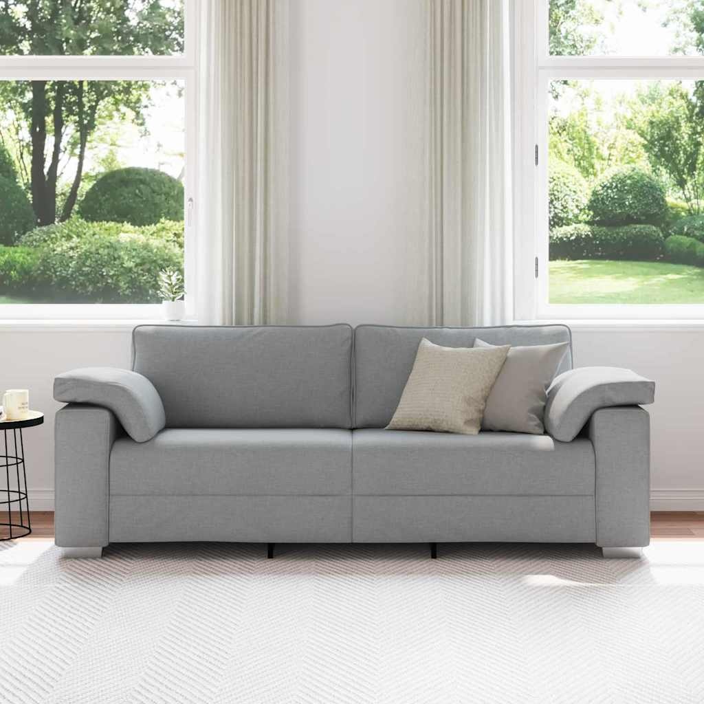 Lichtgrijze Bank - 219cm - 40% Korting! (Retour)