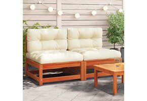 VidaXL Tuinbank Set (2x) Grenenhout Bruin -40%