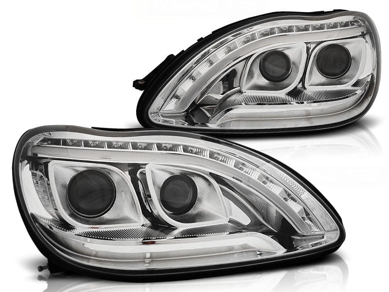MERCEDES W220 Koplampen Chroom LED -61%! S-Klasse '98-'05