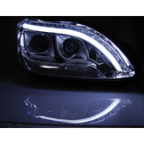 MERCEDES W220 Koplampen Chroom LED -61%! S-Klasse '98-'05