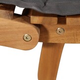 Ligstoel Acaciahout Donkergrijs incl. Kussen - 65% Korting!