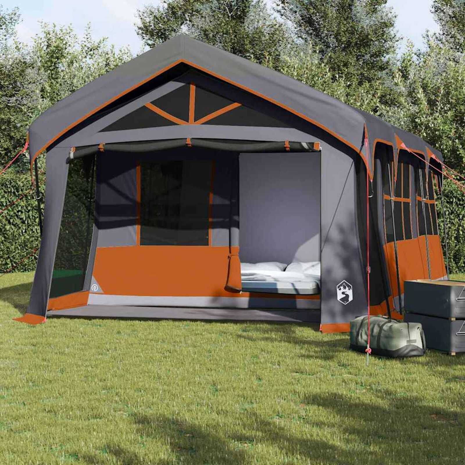 VidaXL Tent Grijs/Oranje 620cm - 51% Korting! Zo Goed Als Nieuw
