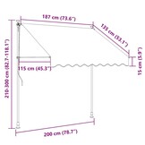 vidaXL Luifel 200cm Antraciet - 51% Korting!