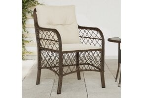 Tuinstoelen (2x) Poly Rattan Bruin - 40% Korting!