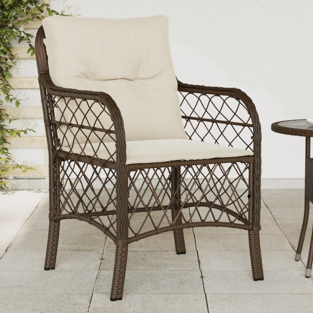 Tuinstoelen (2x) Poly Rattan Bruin - 40% Korting!