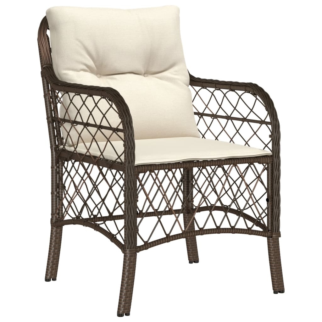 Tuinstoelen (2x) Poly Rattan Bruin - 40% Korting!