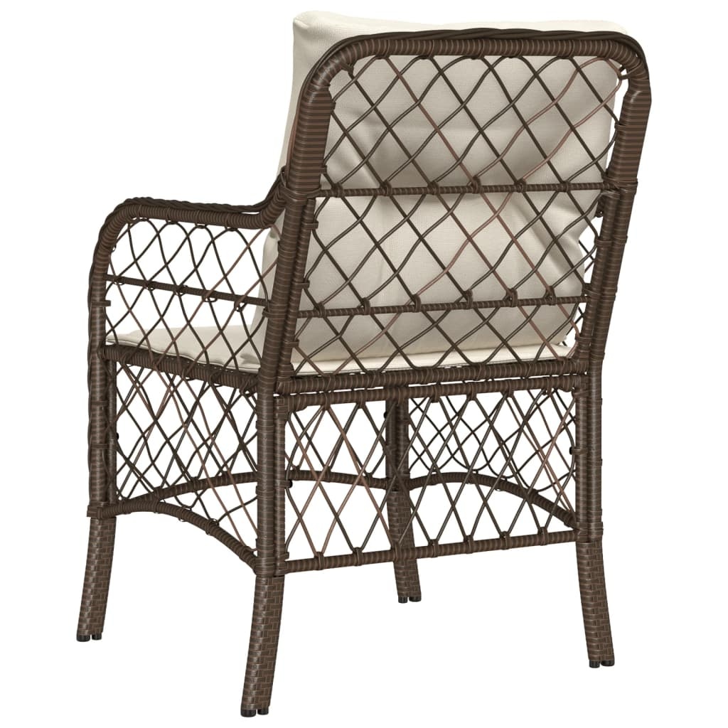 Tuinstoelen (2x) Poly Rattan Bruin - 40% Korting!