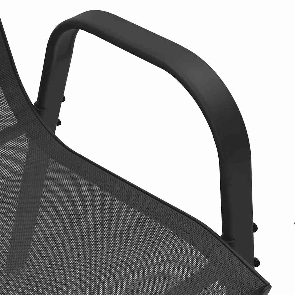 VidaXL Tuinstoelen (4 st) Zwart - 35% Korting! Stapelbaar