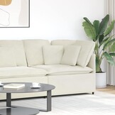 vidaXL Hoekmodule Crème - Bank Module - 40% Korting!