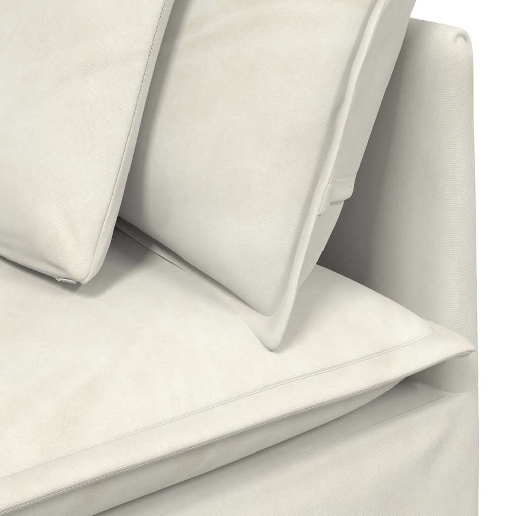 vidaXL Hoekmodule Crème - Bank Module - 40% Korting!