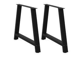 vidaXL Salontafelpoten A-Vorm Zwart - 40% Korting!