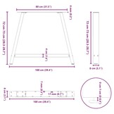 vidaXL Salontafelpoten A-Vorm Zwart - 40% Korting!