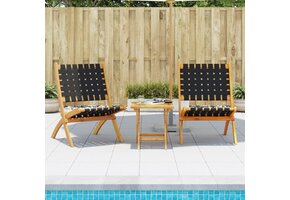 vidaXL Tuinstoelen (2x) Acaciahout Zwart - 35% Korting!