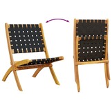 vidaXL Tuinstoelen (2x) Acaciahout Zwart - 35% Korting!