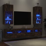 TV Meubels LED Gerookt Eiken (2 st) -40% Korting! (retoertje.nl)