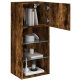 TV Meubels LED Gerookt Eiken (2 st) -40% Korting! (retoertje.nl)