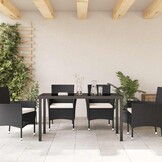 vidaXL Tuinstafel Teak Zwart 140cm - 40% Korting!