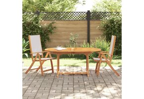 vidaXL Tuinstoelen (2x) Acacia/Textileen -40%! Inklapbaar