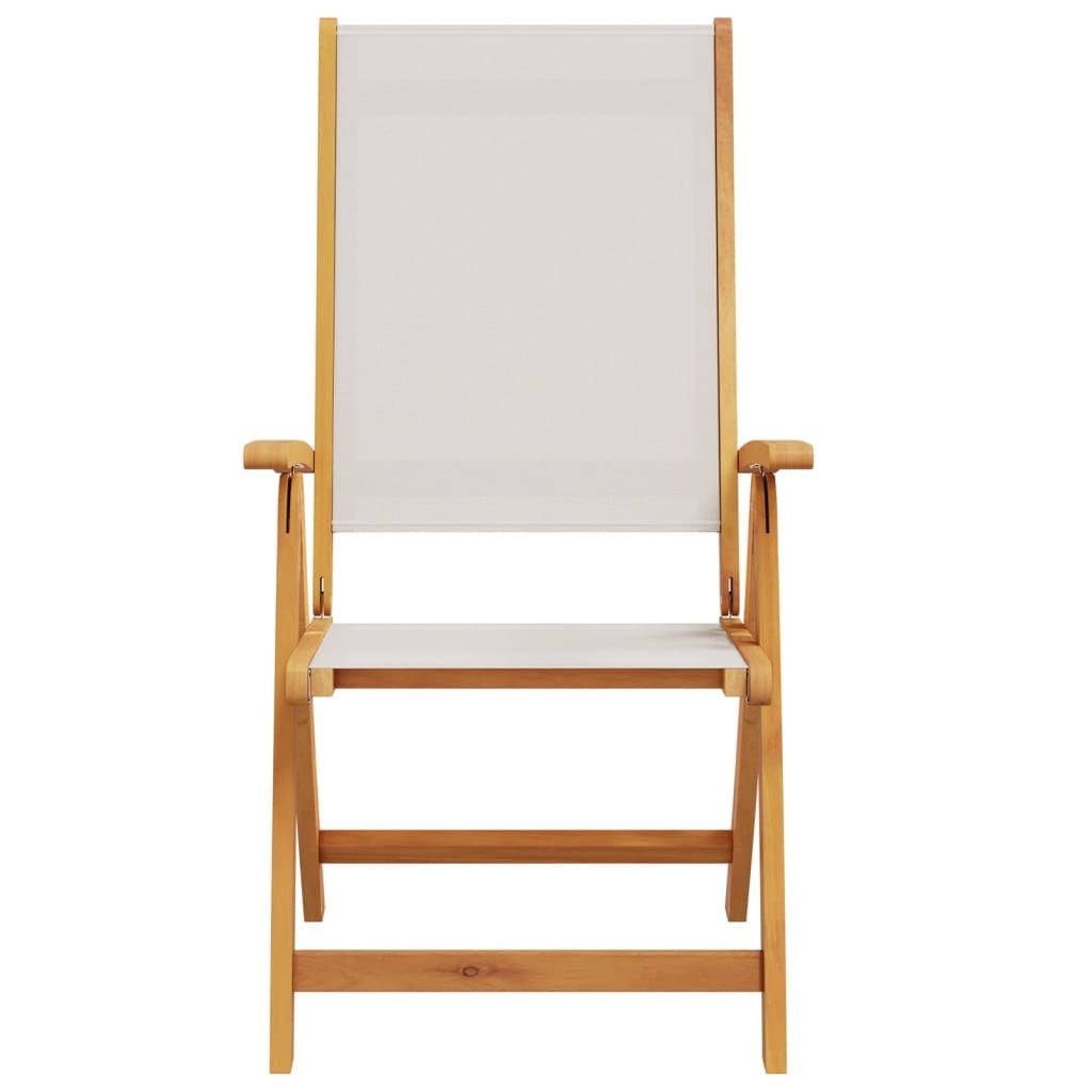 vidaXL Tuinstoelen (2x) Acacia/Textileen -40%! Inklapbaar